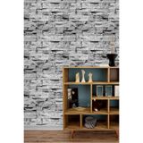 Tetik Bien Exclusive Taş Desenli Duvar Kağıdı 9360, Gri, 100 X 110