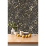 Tetik Füme Mermer Desenli Duvar Kağıdı, Çok Renkli, 53 X 1000