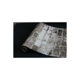 Tetik Tuğla Desenli Duvar Kağıdı, Gri-Bej, 100 X 110