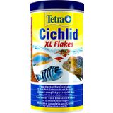 Tetra Cichlid XL Flakes - Büyük çiklitler ve diğer büyük süs balıkları için büyük pul şeklinde balık yemi, 1 l kutu