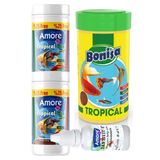 Tetra-Melek-Lepistes 4Lu Balik Yemi Seti,Tropical Mix 2X125ml,Bonisa Tropical 250,Multivitamin