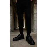 Tetri 0624-1 Alviso Longo Hakiki Deri El Yapımı Erkek Siyah Casual Ayakkabı