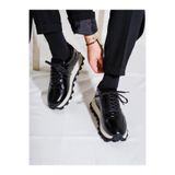 TETRİ Venom Model Gerçek Deri El Yapımı Erkek Siyah Sneaker Ayakkabı - Erkek Spor Ayakkabı