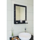 TETTO ELAGANTE Safir Banyo Aynası Dresuar 45x60 MERMER DESEN Raflı Banyo Aynası
