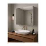 TETTO ELAGANTE SENA MDF 2 Kapaklı Aynalı Banyo Dolabı 70 X 70 15 cm – Çok Amaçlı, Yüksek Kalite, Modern Tasarım