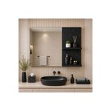 TETTO ELAGANTE VENZA MERMER DESEN 60 X 45 Banyo rafı dresuar banyo aynasi