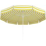 Tevalli Parasols 180 cm Polyester Plaj Şemsiye - Sarı Beyaz - 1,7 x 1,7 m - Sarı - Beyaz