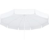 Tevalli Parasols 200 cm Lüks Polyester Plaj Şemsiye - Beyaz - 2 x 2 m