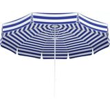 Tevalli Parasols 200 cm Lüks Polyester Plaj Şemsiye - Mavi Beyaz - 2 x 2 m - Mavi - Beyaz