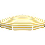 Tevalli Parasols 200 cm Pamuklu Plaj Şemsiye - Sarı Beyaz - 2 x 2 m - Sarı - Beyaz
