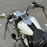 Tex 2060 Chopper Motosiklet Elcik Püsküllü Motorsiklet Elciği Chopper Püskül Deri Elcik Siyah