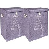 Tex Republic (2 Adet)Keçe Kapaklı Mega Kutu Organizer -Çamaşır Sepeti-Çok Amaçlı Kullanım 41X30X55 cm