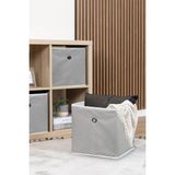 Tex Republic Alas Raf Düzenleyici Kutu Organizer -Yeni Sezon Nano Teknoloji Su Geçirmez Kumaş (30*30*30 Cm) - Gri - Beyaz - 3 Adet - 30 x 30 x 30