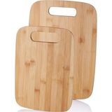Tex Republic Balsa Bambu 2'li Kesme Tahtası-Lüx Sunum Tahtası 33X24 CM-28X20 cm (BEK1003) - 10 lt