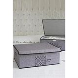 Tex Republic Keçe Kapaklı Kutu -Baza Altı Düzenleyici- Organizer 1 Adet 50X40X19 cm - 50 x 40