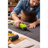 TEXART Art of Sewing Stron Elektirikli El Kumaş Kesim Makası Yeşil