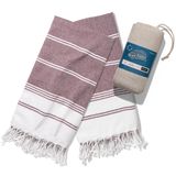 TEXAS LINEN CO.%100 Pamuklu Plaj Havlusu Seti 2-39 "x 71" Büyük Boy Çantalı Ekstra Büyük Havlu - Havuz, Spor Salonu, Yoga için Hızlı Kuruyan ve Yumuşak Dayanıklı - Yetişkinler için Elmas Desenli