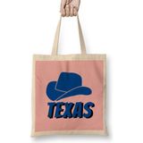 Texas Vintage Gift Bez Çanta Uzun Saplı - Açık Bej - 40 X 40