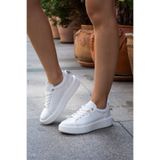 TexFoot Tempus Hakiki Deri Rahat Memory Foam Ortopedik İç Tabanlı Kadın Sneaker Spor Ayakkabı