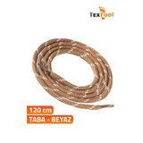 TexFoot Yuvarlak Polyester Çizgili Spor Ayakkabı Ve Bot Bağcığı 120cm