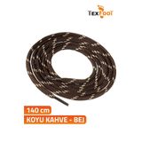 TexFoot Yuvarlak Polyester Çizgili Spor Ayakkabı Ve Bot Bağcığı 140cm