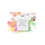 TexKid Eğitici Desenli Yıkanabilir Çocuk Tişört Boyama Seti