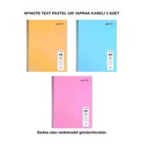 Text Pastel Defter A4 100 Yaprak Kareli 3 Adet