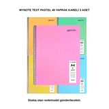 Text Pastel Defter A4 40 Yaprak Kareli 5 Adet