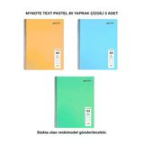 Text Pastel Defter A4 80 Yaprak Çizgili 3 Adet