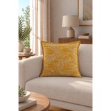 texta home deco Aztek Bohem Dokuma Kırlent Kılıfı - Hardal - 50x50 cm