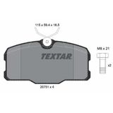 Textar 2075101 Fren Balatası Ön Mercedes 126 Coupe Bm 1981 1985 A0004204620
