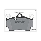 Textar 2369402 Fren Balatası Arka GDB1653-FDB1627 Volkswagen Touareg-Q7-Cayenne Bm 04- 7L0698451B