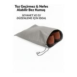 Textia Home 3 lü Set Ayakkabı Çantası Büzgülü Ayyakkabı Torbası 42x32