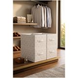 Textia Home 4'lü Fiyonk Desenli Dolap İçi Düzenleyici Katlanabilir Kıyafet Saklama Kutusu 45x25x20 cm