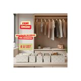 Textia Home 6'lı Fiyonk Çekmece Dolap Içi Düzenleyici Saklama Kutusu Raf Set Bebek Odası Banyo Organizer