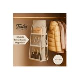 Textia Home Askılı Çanta Düzenleyici – 6 Gözlü – Beyaz – Çanta & Ayakkabı Organizeri