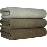 Textile Colors Banyo Havlu Setı 3 Adet 100% Pamuk 70 x 135 cm Banyo Havlusu-Kahverengi - Renkli