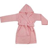 Textile Colors Bebek Bornoz Bukle Pembe Kapüşonlu [ 2-4 ] Yaş - Açık Pembe - 2 - 4 Yaş