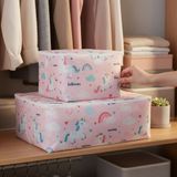 textile sweet 2'li Unıcorn Desenli Çocuk Odası Hurç Set Kıyafet Kazak Organizer Çocuk Hurç - Pembe