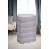 textile sweet 5'li Mega Boy Gri Hurç 74X46X22 Tela Malzemeden Üretilmiş Pratik ve Şık Saklama Çözümü
