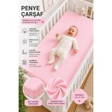 TEXTİLEGARDEN %100 Pamuk Penye, Lastikli Bebek Çarşafı, Organik Pamuk, Anne Yanı, Park Beşik Çarşafı 60X120/70X110/70X120/70X130/70X140