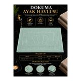 TEXTİLES MAGİC LAMP Dokuma Ayak Havlusu 50x70 cm Mint Yeşili | %100 Pamuk Banyo Paspası | Yumuşak Dokulu Yüksek Su Emici