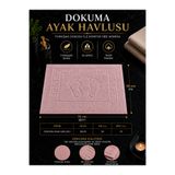 TEXTİLES MAGİC LAMP Dokuma Ayak Havlusu 50x70 cm Pudra Pembe - %100 Pamuk Yumuşak Dokulu Yüksek Su Emici Banyo Ayak Paspası