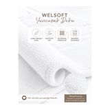 TEXTİLES MAGİC LAMP Jakarlı Örme Welsoft Ayak Havlusu-Paspası Ayak İzi Desenli Yumuşak Dokulu 50 x 70 cm