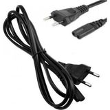 Teyp Fişi - Notebook Adaptör Power Kablosu 2 Pin - 1.5 Metre Power Güç Elektrik Kablosu Playstation