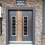 Tezdoor Antrasit Ahşap Desenli Apartman Giriş Kapıları