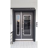 Tezdoor Çelik Kapı Fiyatları Siyah Renk Statik Kasalı Çelik Kapı, Apartman Giriş Kapısı Sağ Açılım Antrasit