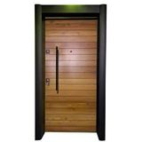 Tezdoor Çelik Kapı, Monoblok Kilit Sistemi 90x200cm Sol Açılım Kahverengi