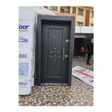 Tezdoor Sac Celik Kapi Tırnaklı Sistem Çelik Kapı, Ahşap Kaplama Kabartmalı Model Daire Kapısı Sağ Açılım