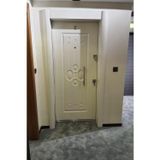 Tezdoor Sac Celik Kapi Tırnaklı Sistem Çelik Kapı, Ahşap Kaplama Kabartmalı Model Daire Kapısı Sol Açılım